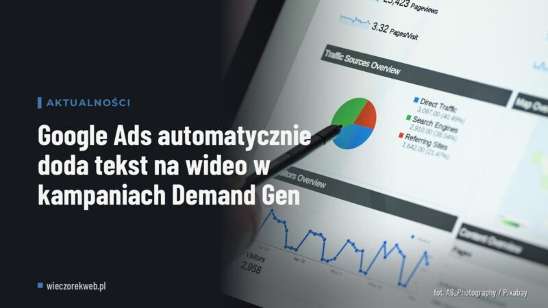 Google Ads automatycznie doda tekst na wideo w kampaniach Demand Gen